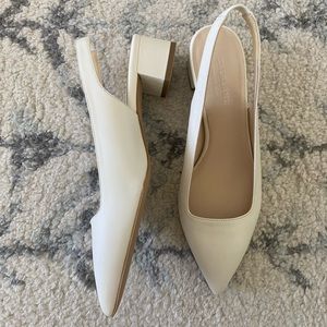 Everlane Editor Slingback Heel (Creamy White, NWOT)